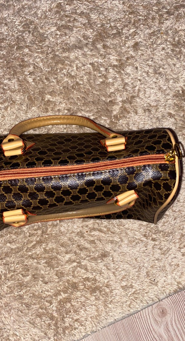 Kahverengi Kareli Kadın Omuz Çantası - Görsel 3