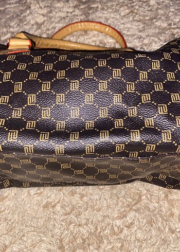 Kahverengi Desenli Deri Kadın Çanta - Görsel 4