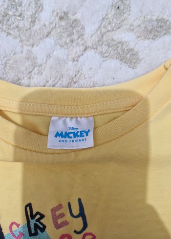 Renkli Baskılı Mickey Mouse Pamuklu Pijama - Görsel 2