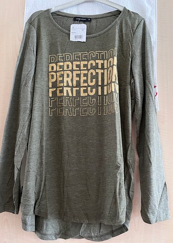 Haki Uzun Kollu Hamile Tişörtü - Görsel 4