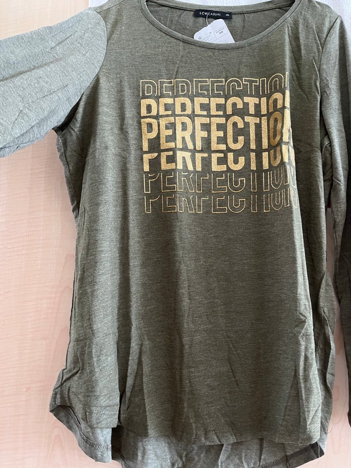 Haki Uzun Kollu Hamile Tişörtü - Görsel 2