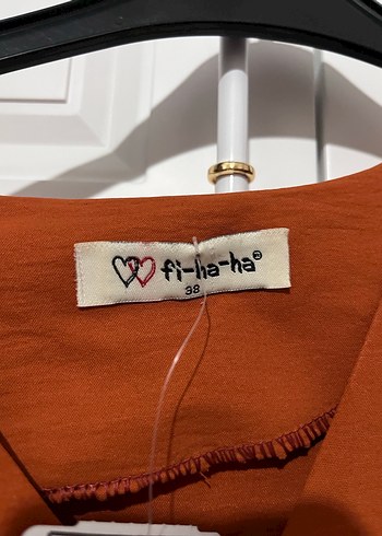 Kahverengi Uzun Kollu Fırfırlı Kadın Elbise - Görsel 5