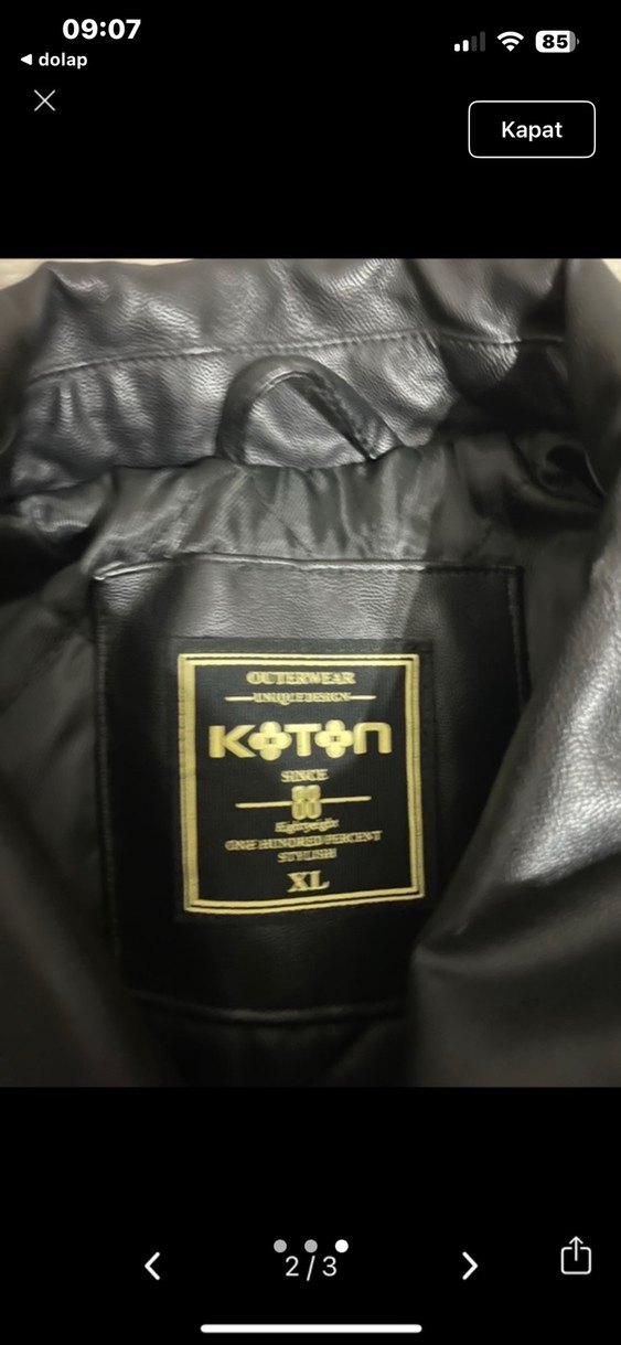 Erkek Siyah Deri Biker Ceket - Görsel 3