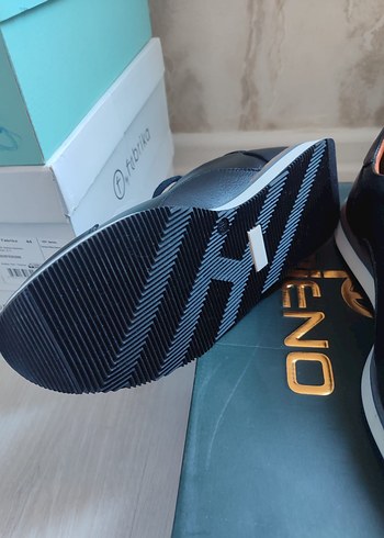 Siyah Yılan Desenli Bağcıklı Erkek Spor Ayakkabı - Görsel 6