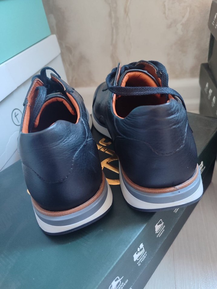 Siyah Yılan Desenli Bağcıklı Erkek Spor Ayakkabı - Görsel 5