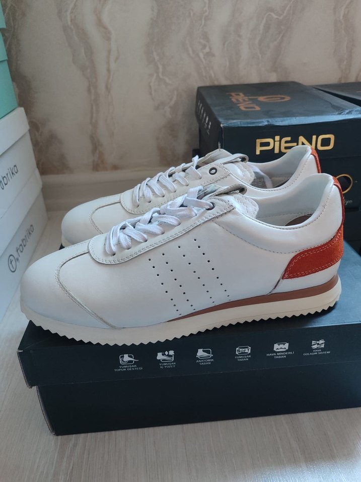 Beyaz erkek sneaker ayakkabı - Görsel 4