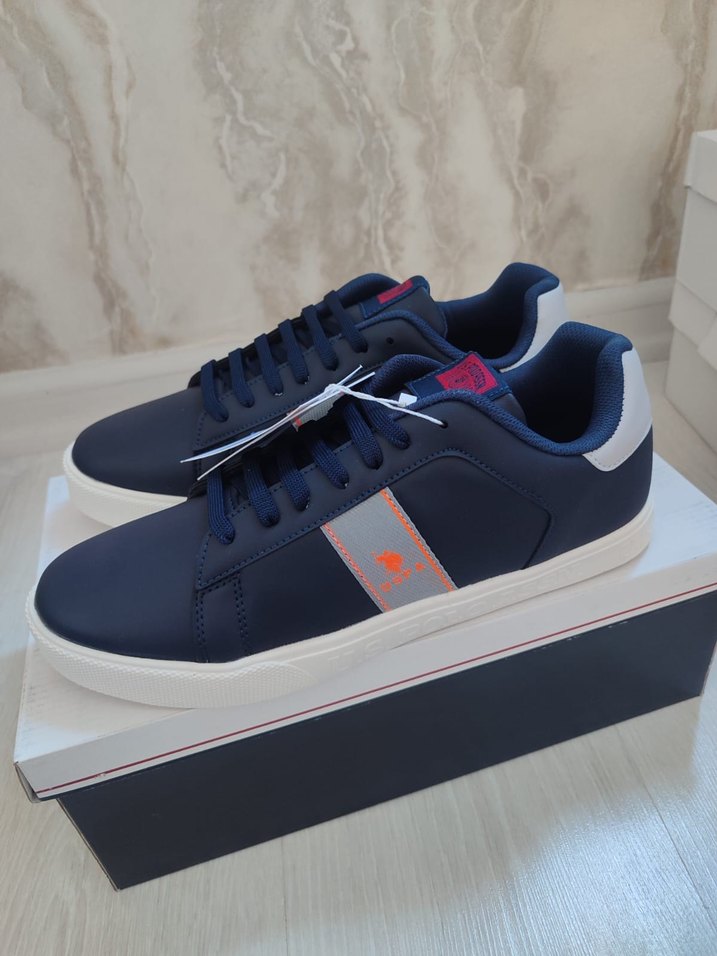 Lacivert Bağcıklı Spor Stiletto erkek Spor Ayakkabı - Görsel 2