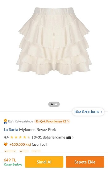 la sarta etek