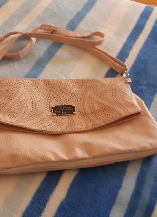 Pudra renk çanta makyaj çantası seyahat için uygundur 