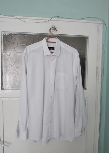 Düğmeli Beyaz Erkek Gömlek - Görsel 4