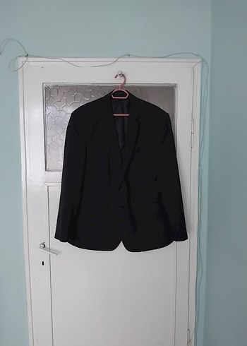 Düğmeli Siyah Erkek Takım Elbise Ceket - Görsel 3