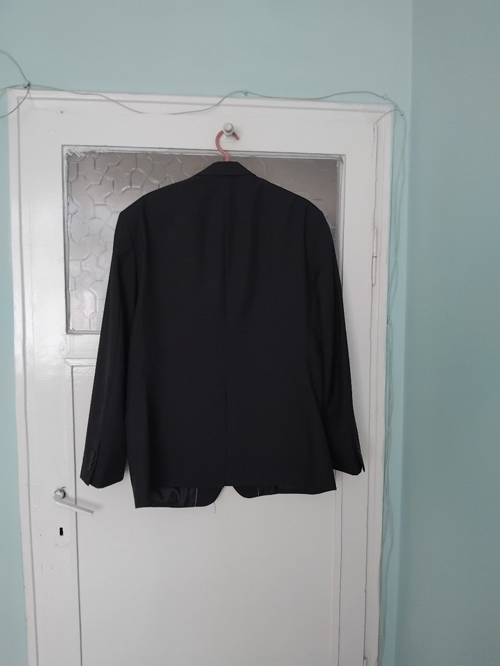 Düğmeli Siyah Erkek Takım Elbise Ceket - Görsel 4