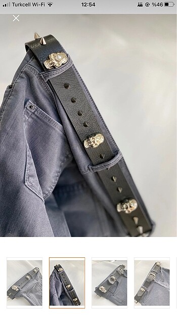 Killstar punk kurukafa kemer unisex