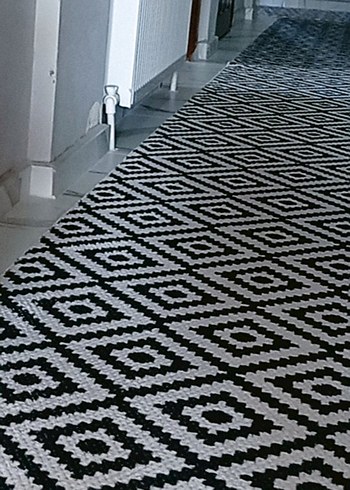 siyah beyaz Modern Halı yolluk 3 parça 100/800 100/300 100/300