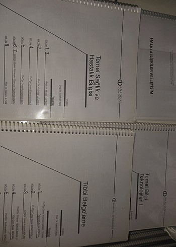 Tıbbi dokümantasyon ve sekreterlik aöf 4 adet kitap