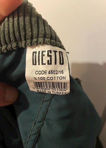 Giesto Yeşil Kadife Pilili Bol Pantolon - Görsel 3