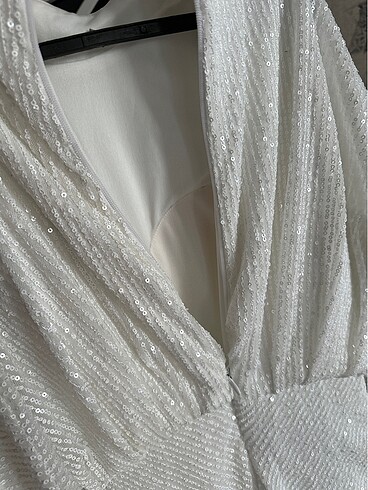 Taşlı şık elbise - Görsel 5
