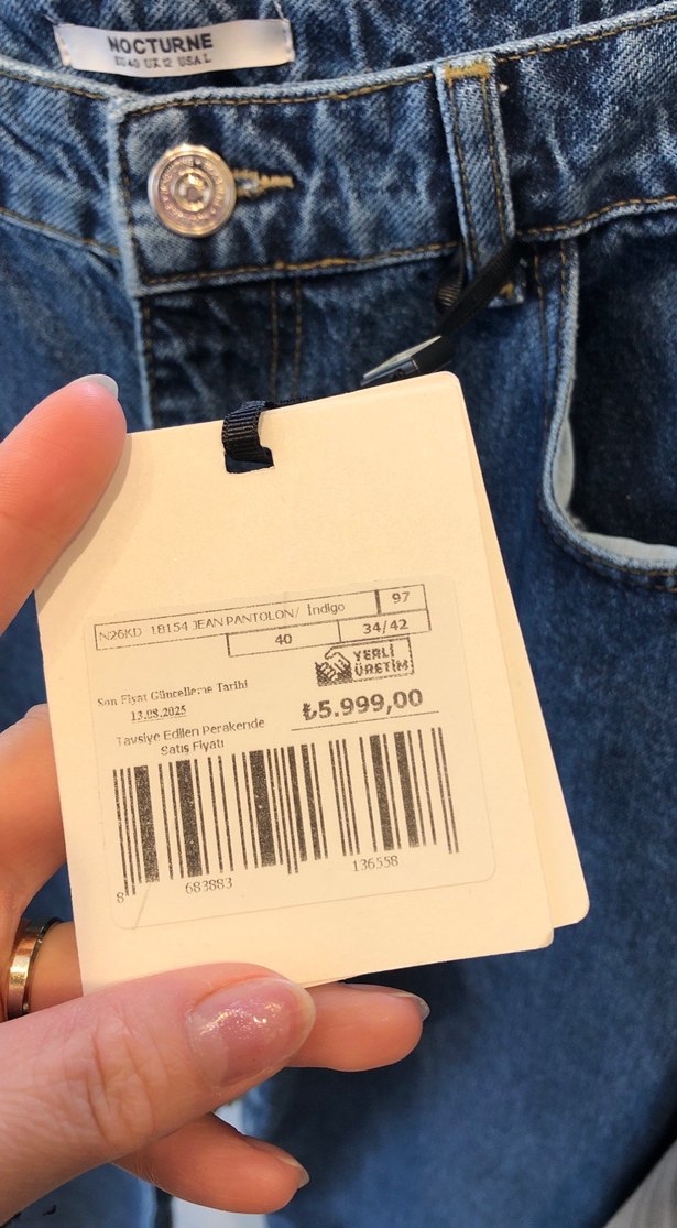 Kadın Lacivert Denim Normal Boy Jean - Görsel 3
