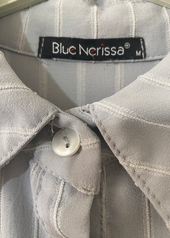 Bluemarine Gri Çizgili Uzun Kollu Fırfırlı Tunik