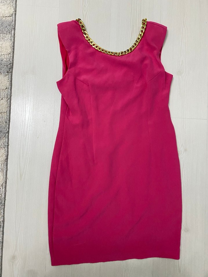 Parlak Pembe Zincir Detaylı Kadın Vücut Zinciri - Görsel 3