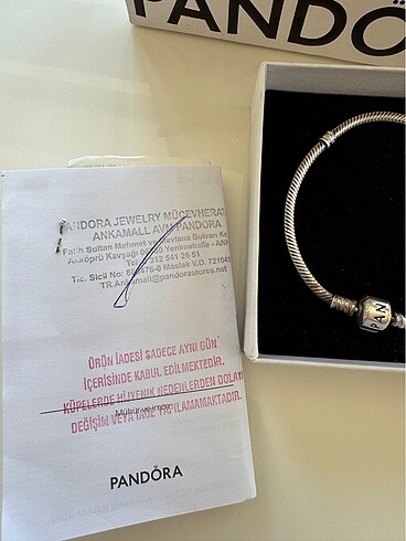 Pandora Pandora bileklik kutulu sertifikalı 18cm