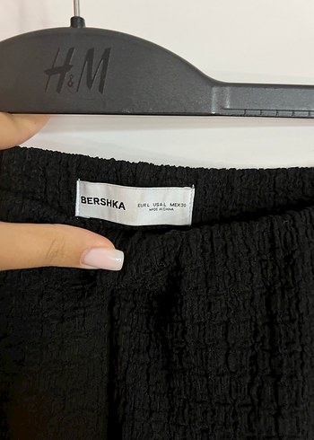 Dokulu Siyah Kadın Kumaş Pantolon - Görsel 2