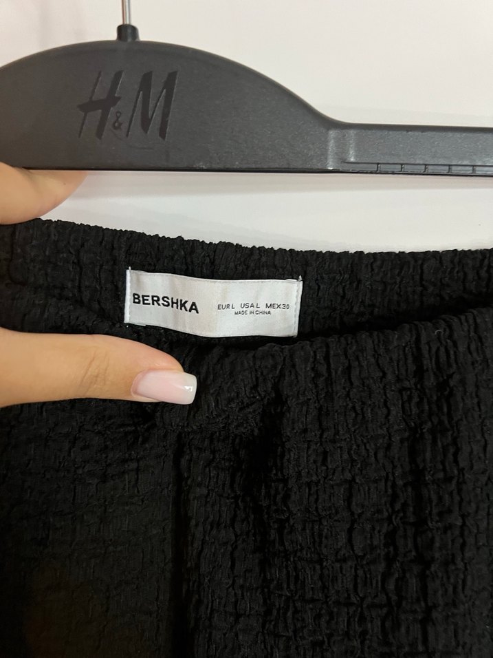 Dokulu Siyah Kadın Kumaş Pantolon - Görsel 2