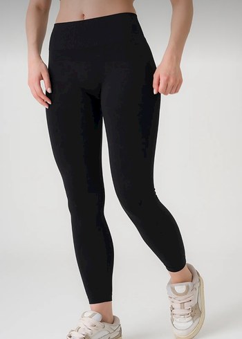 Siyah Elastik büzgülü Tayt - Görsel 2