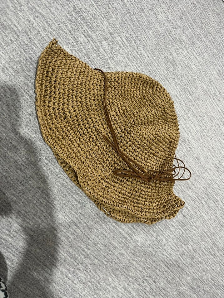 Bej Örgü Bohem Kadın Şapka - Görsel 2