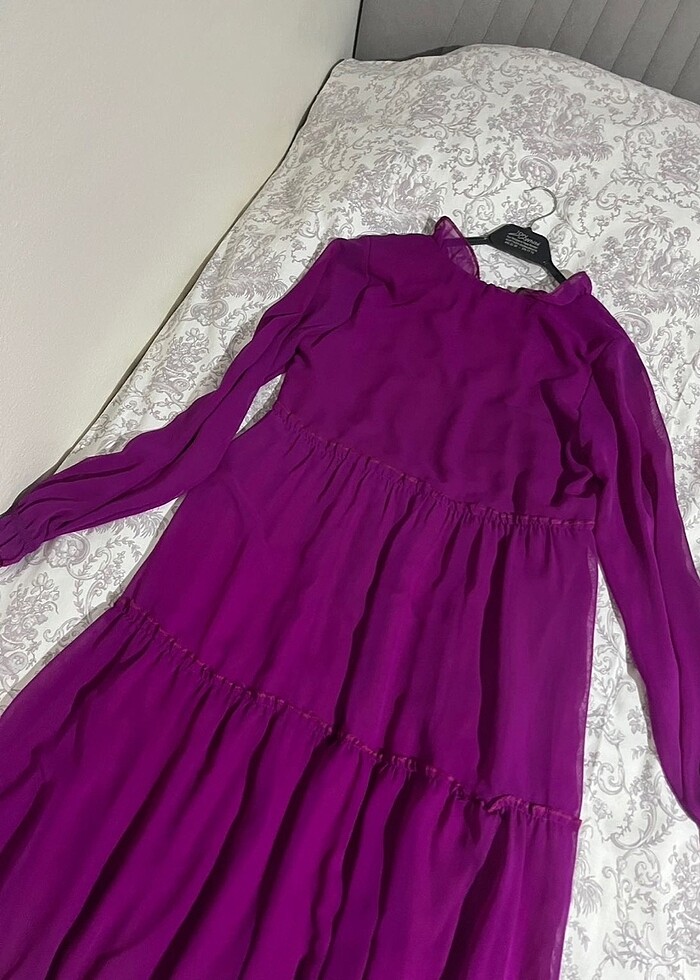 Uzun Sade Elbise - Görsel 4