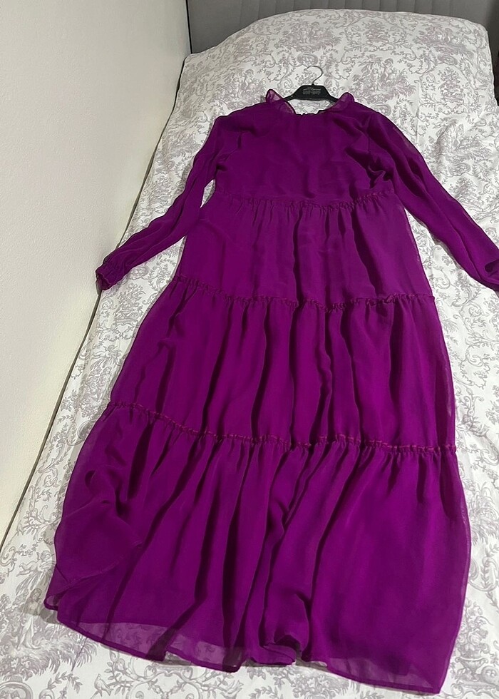 Uzun Sade Elbise - Görsel 5