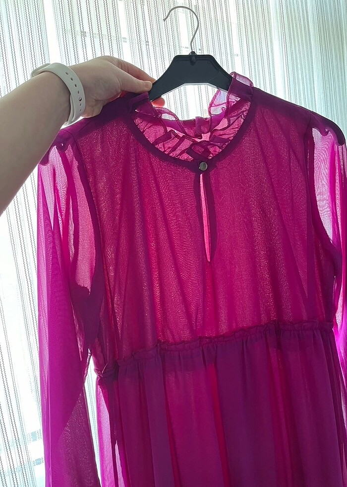 Uzun Sade Elbise - Görsel 2