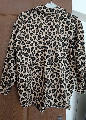 Leopar desenli kot ceket