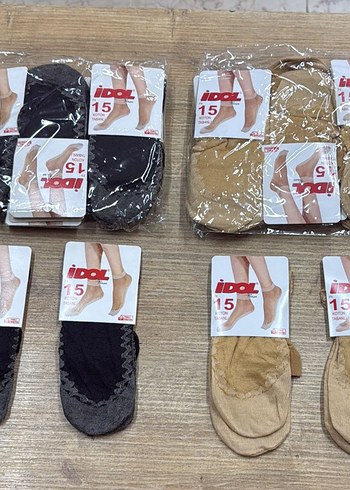 bayan Bej ve Koyu Renk Çorap Seti altı koton ten çorap 12 li