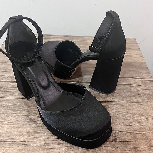 38 Beden Siyah saten platform (104)