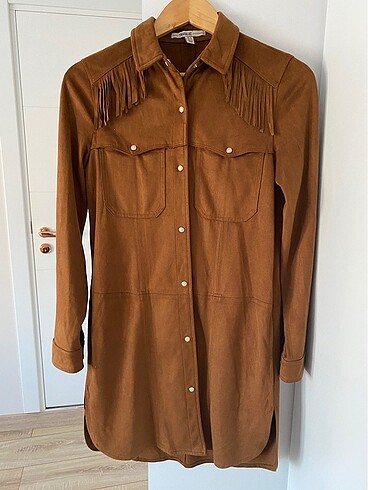 Zara Zara süet tunik elbise