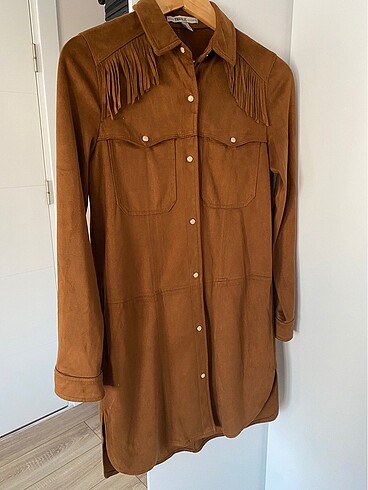 xs Beden Zara süet tunik elbise
