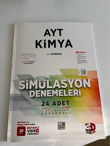 Ayt kimya denemesi 3D yayınları