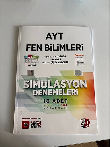 Ayt fen bilimleri denemesi 3D yayınları