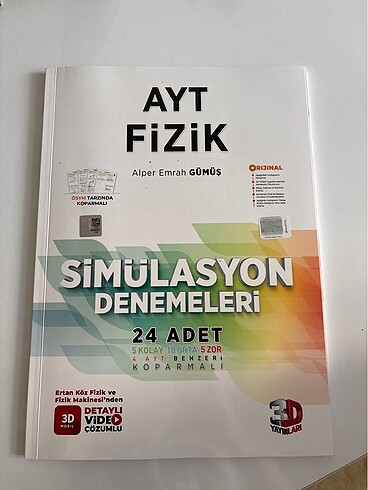 Ayt fizik denemesi 3D yayınları