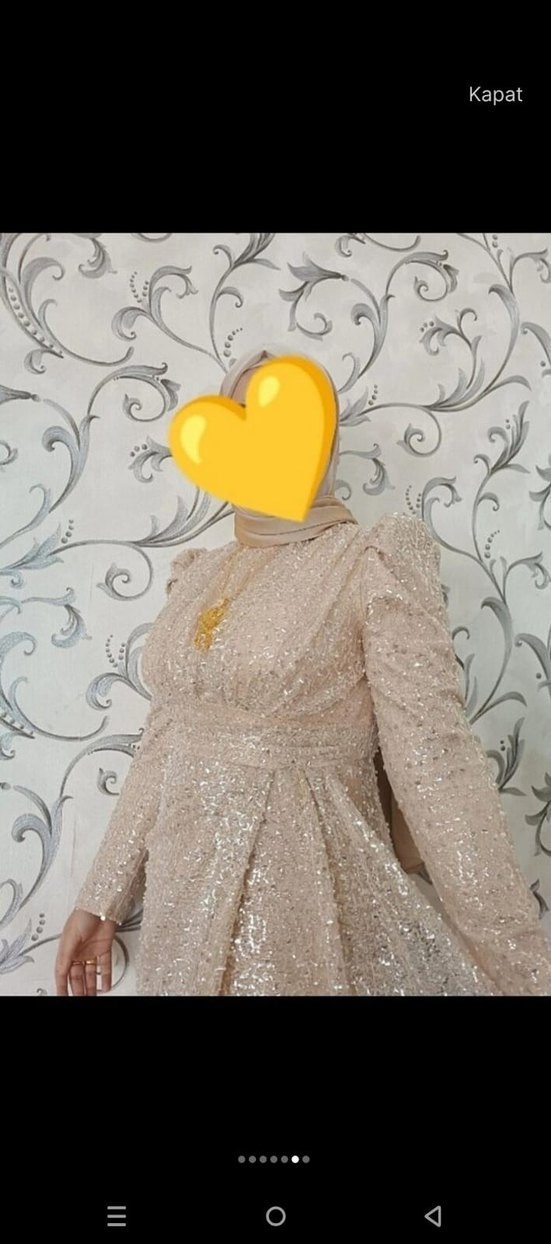 Drapeli Kollu Abiye Elbise
ful taş işlememeli 44 beden - Görsel 3