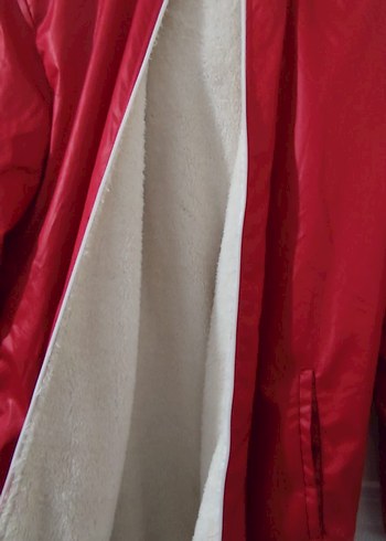 Kırmızı Kapüşonlu Fermuarlı Yağmurluk - Görsel 4