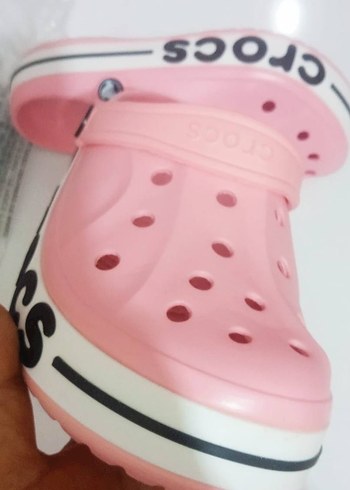 38 Beden Crocs Pembe Kadın Terlik Velcro Bantlı