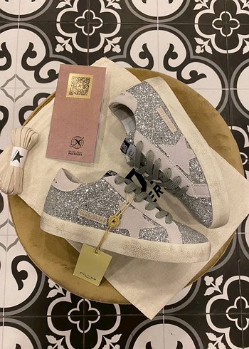 Golden Goose Deluxe Gri Kadın Sneaker HAKİKİ DERİ