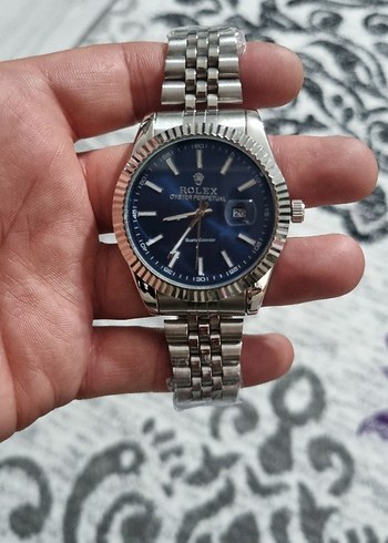 Rolex Erkek Klasik Mavi Saat