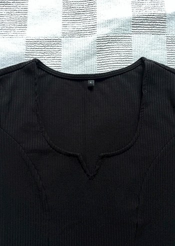 Yaka Detaylı Fitted Fitilli Esnek Bluz/Crop - Görsel 2