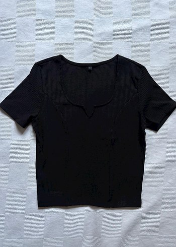 Yaka Detaylı Fitted Fitilli Esnek Bluz/Crop - Görsel 3