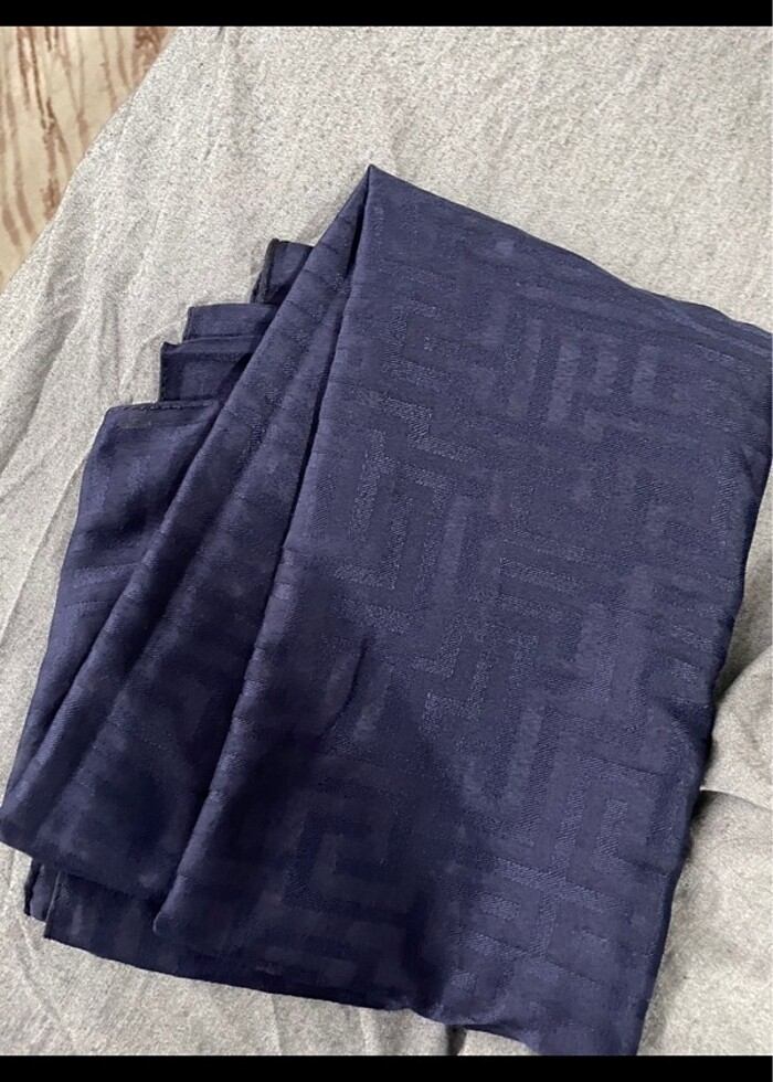 Lacivert renk jakar şal - Görsel 2