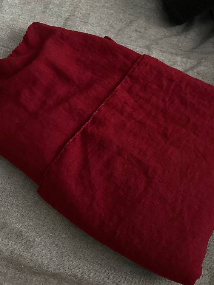 Bordo Pamuk Kadın Şal - Görsel 2