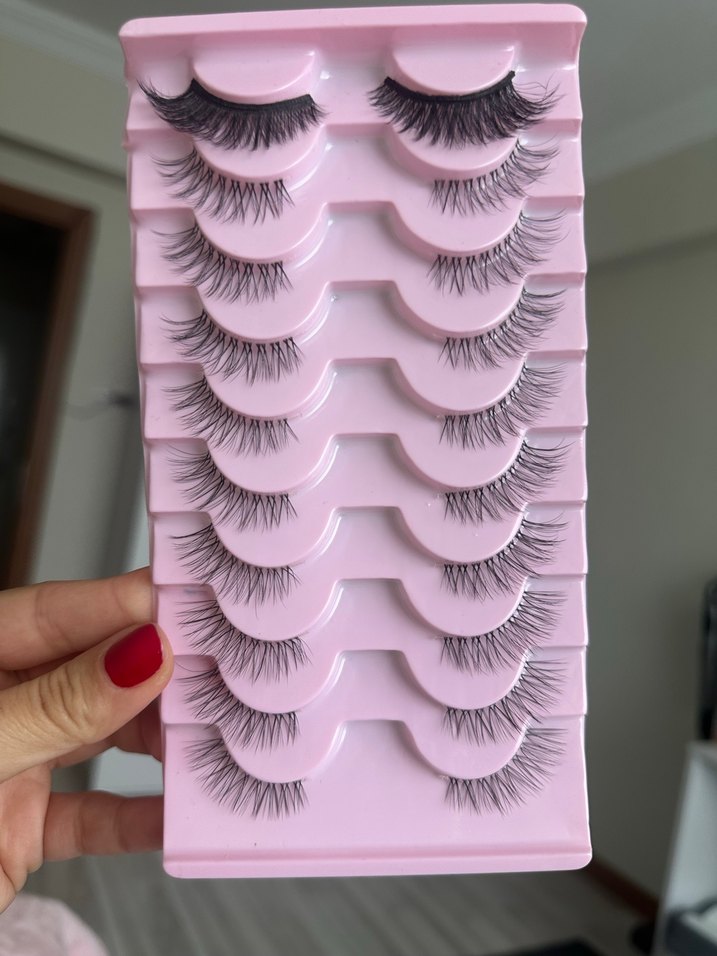 10 çift takma kirpik yapıştırıcısı mevcut değil kutulu - Görsel 2